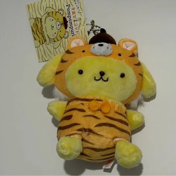 Sanrio Pompompurin Year of the Tiger Custome Plush Keychain - Picture 1 of 3